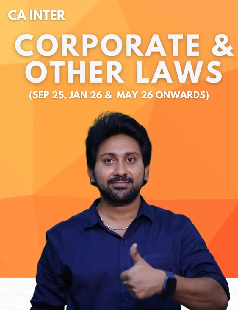 CA Inter Corporate & Other Laws by CA Koushik Mukhesh
